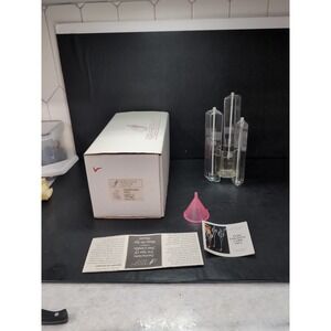 Firelight Glass Diamond Trio Oil Lamp, Vintage Oil Lamp, Collectible‎ Lighting